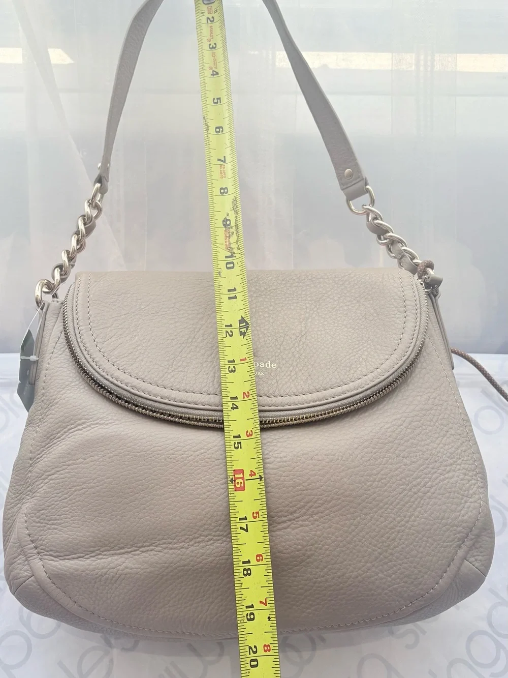 NWT Kate Spade Cobble Hill Penny Leather Shoulder Bag Oyster Gray PXRU2736